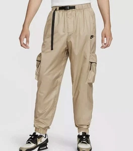 Pantaloni cargo Nike uomo foderati tecnici in tessuto taglia small beige FB7911-247 - Foto 1 di 12