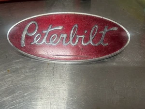 LARGE Vintage Peterbilt Semi Truck Emblem 3.25" x 8" - Picture 1 of 5