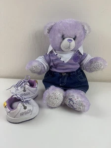 2010 Build a Bear iCarly lila mit Glitzer Plüschbär Outfit & Skechers - Bild 1 von 13