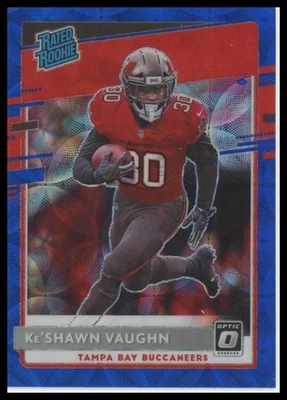 2020 Panini Donruss Optic Blue Scope Rookie #186 KeShawn Vaughn TB Buccaneers - Image 1 of 2