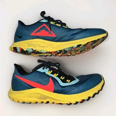 Nike Zoom Pegasus 36 Trail Running Shoes Blue Yellow Womens 8 AR5676-301 - Image 1 of 4