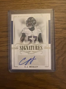 2017 Panini National Treasures - Signatures C.J. Mosley #S-Cjm Gold /25 (AU) - Bild 1 von 2