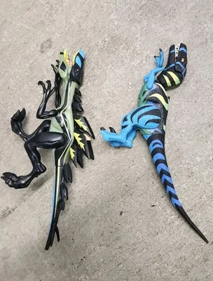 Винтажный Kenner 1998 Парк Юрского периода Эффект Хаоса Compstegnathus +1997 Raptor Alpha - Изображение 1 из 4