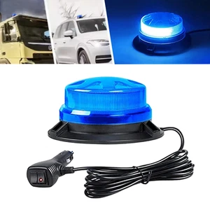 LED Blau Rundumleuchte Magnet Strobe Licht Warnleuchte Notfall Lampe Auto 12-24V - Bild 1 von 10