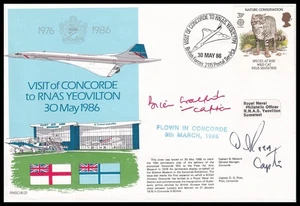 BRIAN WALPOLE & DAVID ROSS Signed Visit of Concorde to RNAS Yeovilton RNSC Cover - Picture 1 of 1
