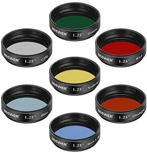 Neewer 1.25 inch telescope Moon filter CPL filter 5-color filter set optimal F/S - Picture 1 of 7