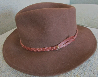 Sombrero Country Gentleman Lite Fieltro De Colección 100% Lana H20 Repelente Marrón Talla L Borde Cuerda Foto 1 de 4