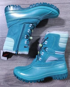 Lands End Stiefel große Mädchen Größe 7 türkis grün isoliert Winter Schnee Schuhe Kinder - Bild 1 von 8