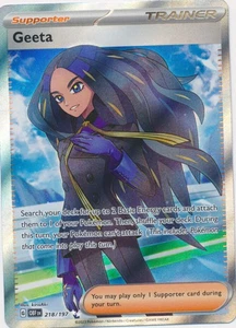 Geeta - 218/197 - Llamas de obsidiana ultra raras ligeramente jugadas - Imagen 1 de 1