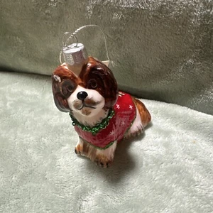 Shih Tzu Perro Vidrio Adorno de Navidad-Ashland-Suéter de Navidad-Acentos Brillantes - Imagen 1 de 5