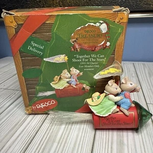 Enesco Treasury Ornament 'Together We Can Shoot For The Stars' Mice on Rocket - Picture 1 of 11