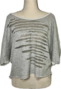 Top corto Umgee holgado sucio Y2k dobladillo crudo talla M - Imagen 1 de 7