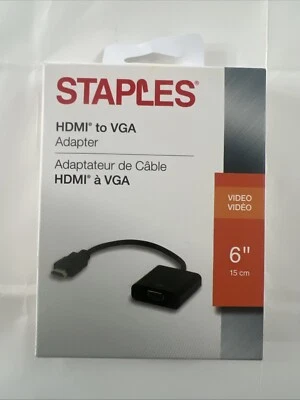 Staples 6 Inch HDMI to VGA  Adapter - Image 1 of 2