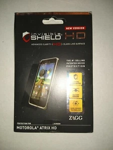 Zagg Invisible Shield Glass-Like HD Screen Protector for Motorola ATRIX HD NEW - Picture 1 of 1