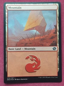 Magic The Gathering THE BROTHERS' WAR FOIL MOUNTAIN 274 land card MTG - Picture 1 of 2