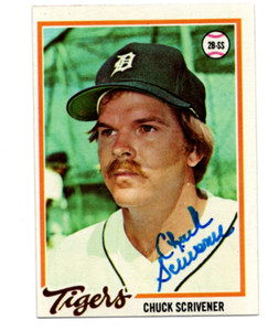 Autographed Chuck Scrivener 1978 Topps Tigers #94 free shipping