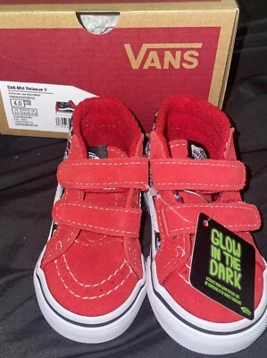 Vans Sk8-Mid переиздание V зарево в темноте ребенка ясельного возраста DJ ракета джем размер 4 туфли новый в коробке - Изображение 1 из 4