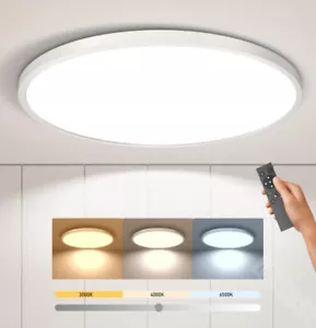 24W/36W LED Plafón Redondo Baño Lámpara Plana IP44 Con Mando a Distancia - Imagen 1 de 23