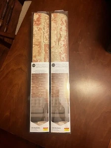 RMK9035WP Red Stuccoed Brick Peel and Stick Wallpaper, Roll, Red 2 ROLLS - Picture 1 of 3