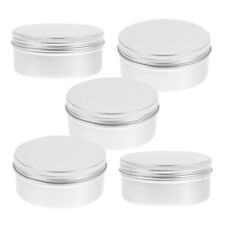 5Pc Aluminum Tin Jars Makeup Boxes Soap Storage Container Accessory for Lip Balm