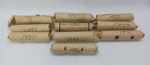 Centavos canadienses 1951 (50 monedas por rollo) 10 rollos - Imagen 1 de 3