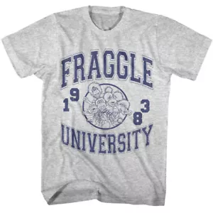 Fraggle Rock University 1983 Men's T Shirt Varsity Jim Henson Cartoon Muppets - Picture 1 of 4