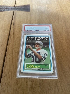1983 Topps #389 Steve Largent VINTAGE NEAR MINT PSA 8 - Image 1 of 2