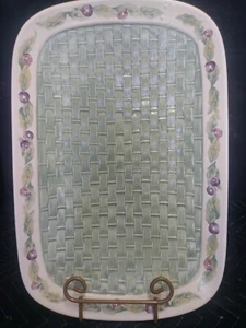 Pfaltzgraff Jamberry Basketweave Sculpted Serving Platter 16" Berries VERY NICE - Picture 1 of 6