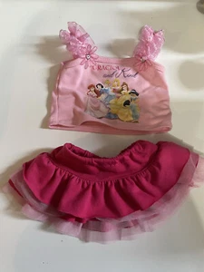 Difícil de Encontrar Build a Bear Conjunto de Peluche Ropa Rosa Disney Princesa Top Camisa Falda Lote - Imagen 1 de 7