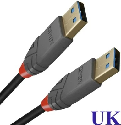 LINDY 5Gbps Anthra Line USB 3.2 3.1 Gen 1 3.0 Type A Triple shielded Cable - 5m - image 1 of 4
