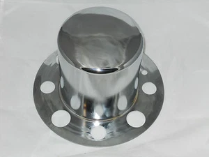 FITS REAR DUALLY ALCOA EAGLE ALLOYS 8 LUG WHEEL RIM CHROME CENTER CAP NO LOGO  - Picture 1 of 1