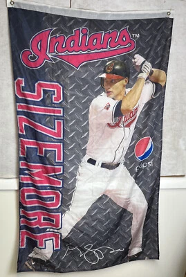 Grady Sizemore Cleveland Indians Flag 35 x 58” Guardians Pepsi - Image 1 of 4