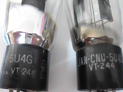 RARE TUBES - NOS PAIR KEN-RAD 5U4G - VT 244 - U52 - USA - Image 1 of 4