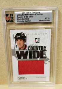 07-08 ITG ultimate memorabilia Country wide Mario Lemieux game jersey 07/24