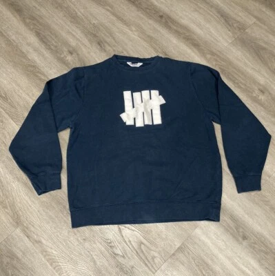 Undefeated 5 Strikes Sweatshirt Stitched Rare Retro Y2K Hype Blue XL Made In USA - Image 1 of 4