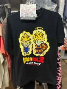 Bape X Dragon Ball Z Super Saiyan Vegeta & Son Goku Baby Milo Tee Black - Picture 1 of 2