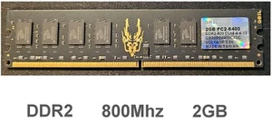 Memoria RAM DDR2 PC2-6400 800Mhz 2GB Geil GB24GB6400C4DC - Foto 1 di 5