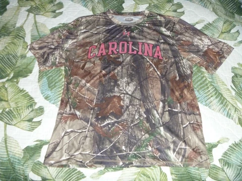 MENS UNDER ARMOUR SOUTH CAROLINA GAMECOCKS HUNTING CAMO SHIRT FOOTBALL USC Cover