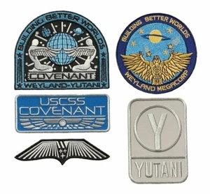 Alien Movie USCSS Covenant Weyland Yutani Patch - 5PC Set iron on Sew - Picture 1 of 1