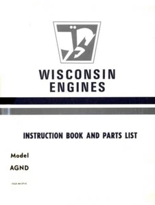 Wisconsin AGND Air Cool Heavy Duty Engine Operators Service Parts Manual - Picture 1 of 1