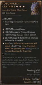 Scoundrel's Leather 3GA 29% Rogue Diablo 4 ETERNAL REALM NON-SEASON SC D4 PS5 - Picture 1 of 1