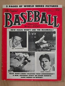 The Original Baseball Magazine - November 1953         E - Picture 1 of 4