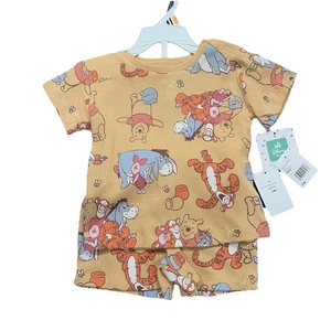 Disney Bebé Niño Winnie The Pooh Conjunto 12 Meses Pantalones Cortos Camisa 2 Piezas Conjunto Lindo Nuevo - Imagen 1 de 5