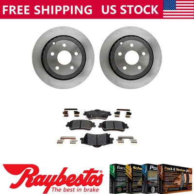 Rotores de freno traseros + accesorios de pastillas de freno de cerámica para Chevrolet Caprice 2014-2017 Foto 1 de 4