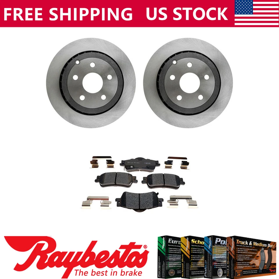 Rotores de freno traseros + accesorios de pastillas de freno de cerámica para Chevrolet Caprice 2014-2017 Foto 1 de 4