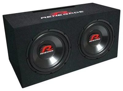 Renegade RXV1002 2 x 25 cm (10") sistema dual bass reflex 1000 Watt subwoofer - Immagine 1 di 2