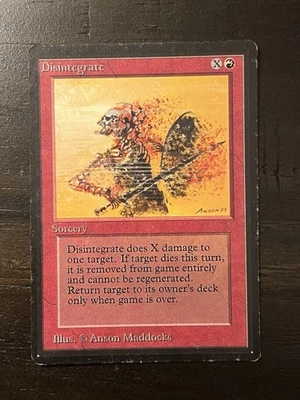 Magic The Gathering Disintegrate Beta Edition Moderate Play MTG - Image 1 of 2