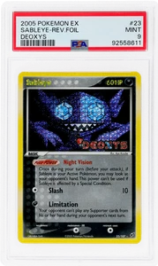 2005 Pokemon Ex Deoxys Sableye Reverse Holo #23 PSA 9 - Picture 1 of 2