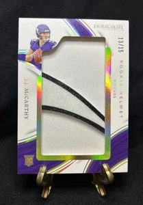 2024 JJ McCarthy Immaculate Rookie Helmets Minnesota Vikings 13/15 - Picture 1 of 4