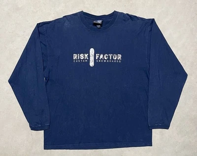 Camiseta De Colección Risk Factor Personalizada Snowboard Manga Larga Años 90 Talla 2XL Foto 1 de 4